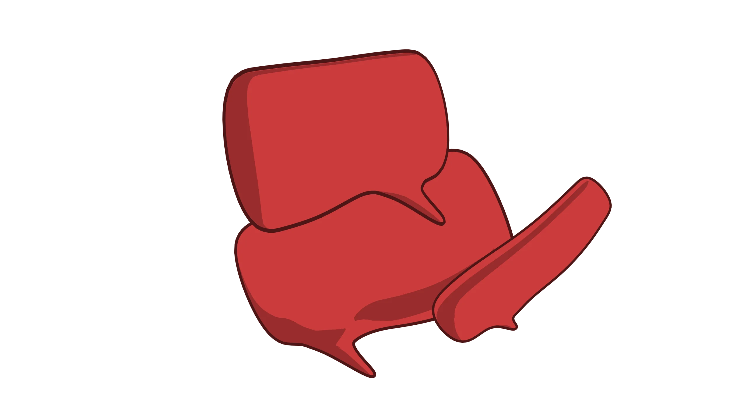 Rote Sprechblasen im 2D-Stil